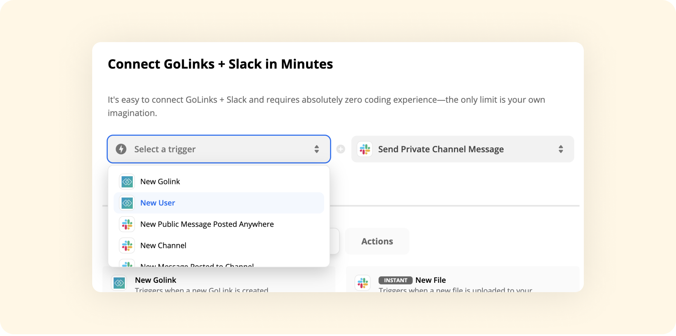 Creating a GoLinks® Zapier integration